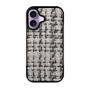 iPhone17 ツイード TPU プティ ホワイト