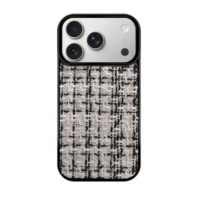 iPhone17Pro ツイード TPU プティ ホワイト