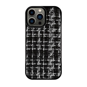 iPhone13Pro ツイード TPU プティ ブラック