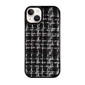 iPhone14/13 ツイード TPU プティ ブラック