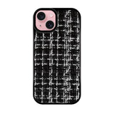 iPhone15 ツイード TPU プティ ブラック