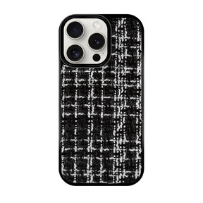 iPhone15ProMax ツイード TPU プティ ブラック