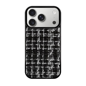 iPhone17Pro ツイード TPU プティ ブラック