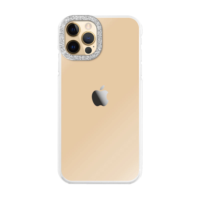 iPhoneケース ラメカメラフレームクリア プティ