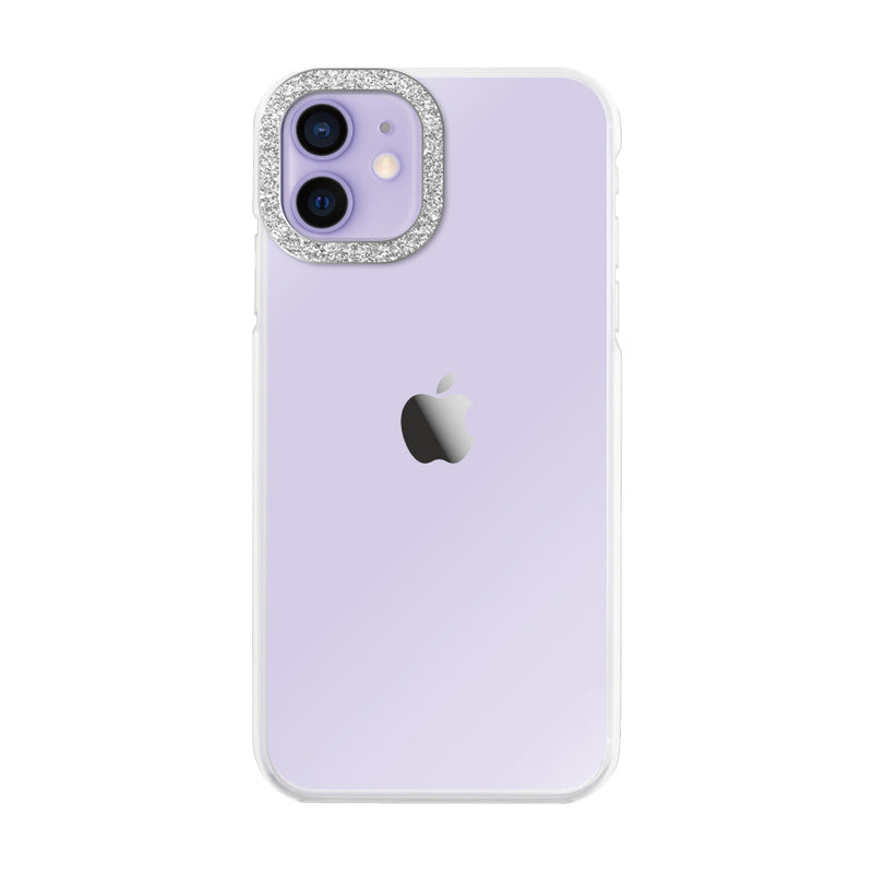 iPhoneケース ラメカメラフレームクリア プティ