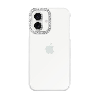 iPhoneケース ラメカメラフレームクリア プティ