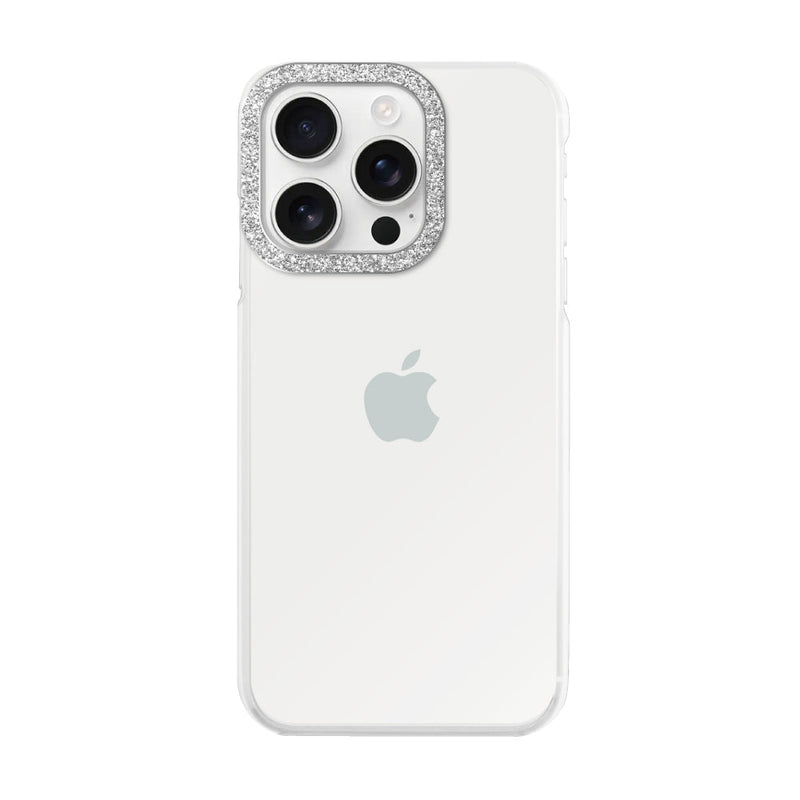 iPhoneケース ラメカメラフレームクリア プティ