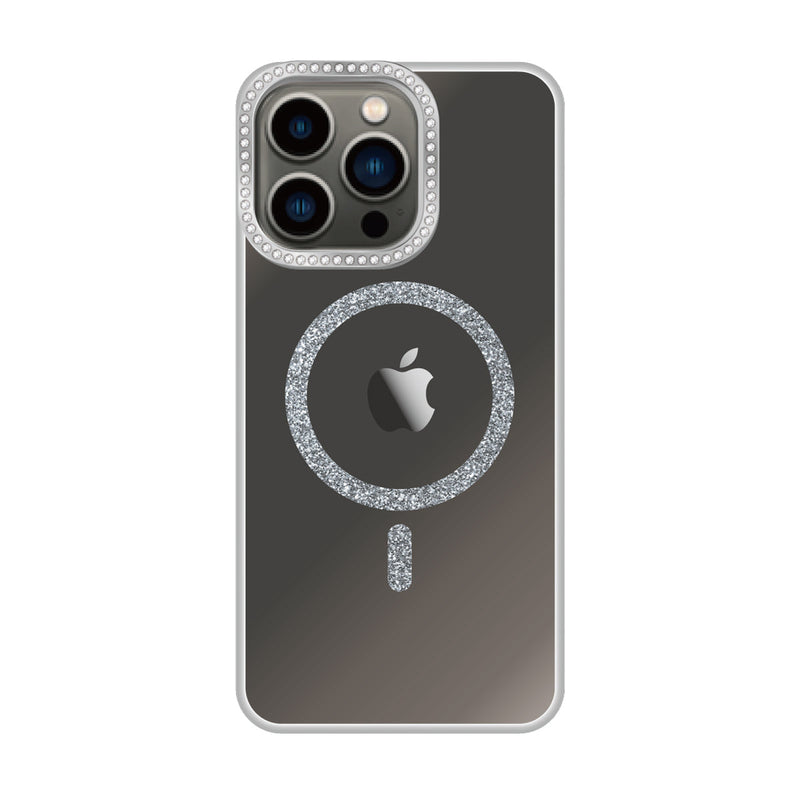 iPhoneケース ビジューカメラフレーム マグセーフクリア プティ