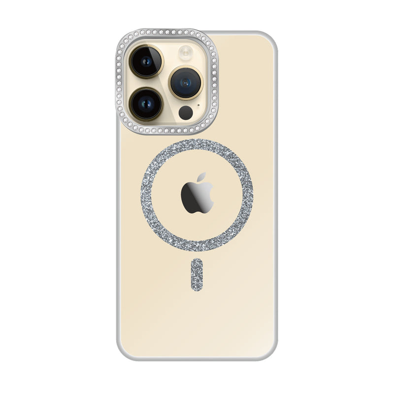 iPhoneケース ビジューカメラフレーム マグセーフクリア プティ