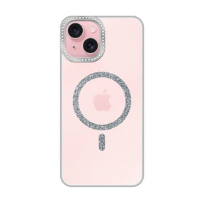 iPhone15 ビジューカメラフレーム マグセーフクリア プティ クリア