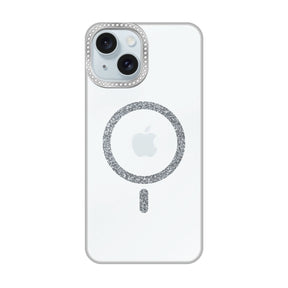 iPhone15Plus/14Plus ビジューカメラフレーム マグセーフクリア プティ クリア