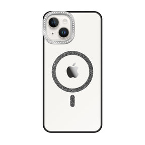 iPhone14/13 ビジューカメラフレーム マグセーフクリア プティ ブラック
