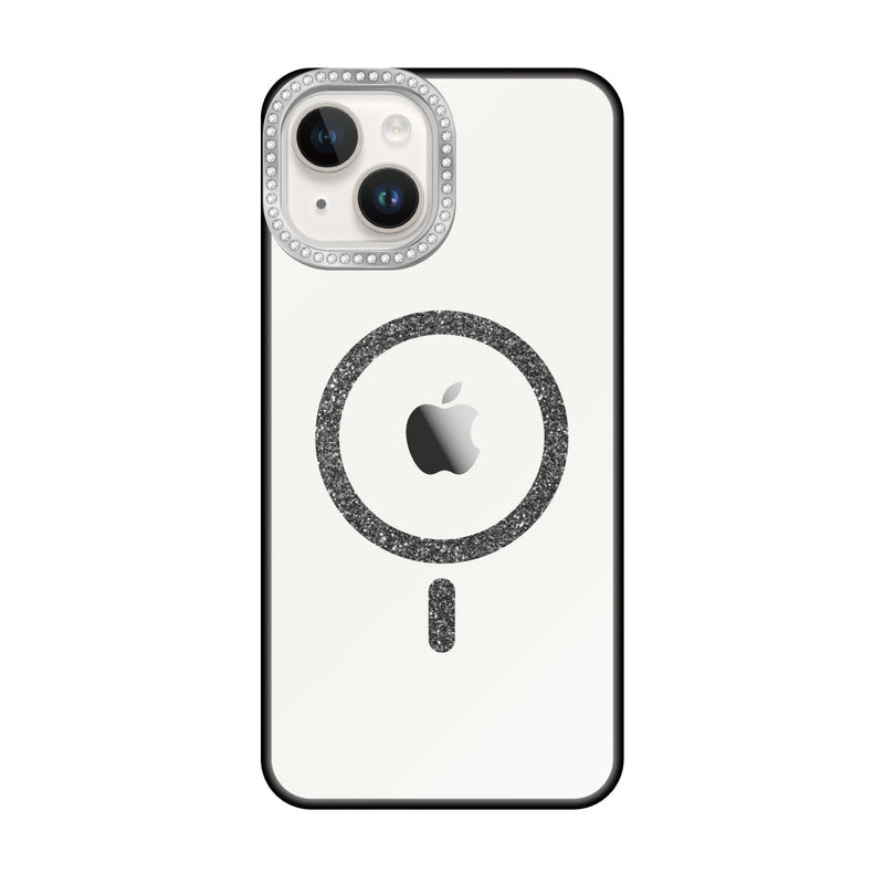 iPhoneケース ビジューカメラフレーム マグセーフクリア プティ