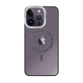 iPhone14ProMax ビジューカメラフレーム マグセーフクリア プティ ブラック