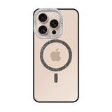 iPhone16Pro ビジューカメラフレーム マグセーフクリア プティ ブラック