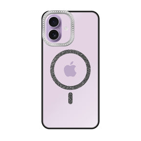 iPhone17 ビジューカメラフレーム マグセーフクリア プティ ブラック