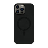 iPhone13Proケース PUレザーハイブリッド レザーmagsafeケース プティ ブラック