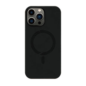 iPhone13Proケース PUレザーハイブリッド レザーmagsafeケース プティ ブラック