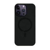 iPhone14ProMaxケース PUレザーハイブリッド レザーmagsafeケース プティ ブラック