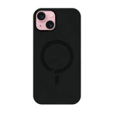 iPhone15ケース PUレザーハイブリッド レザーmagsafeケース プティ ブラック