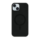 iPhone15Plus/14Plusケース PUレザーハイブリッド レザーmagsafeケース プティ ブラック
