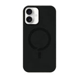 iPhone16ケース PUレザーハイブリッド レザーmagsafeケース プティ ブラック
