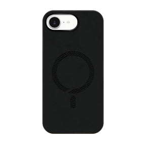iPhone16eケース PUレザーハイブリッド レザーmagsafeケース プティ ブラック