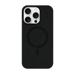 iPhone16ProMaxケース PUレザーハイブリッド レザーmagsafeケース プティ ブラック
