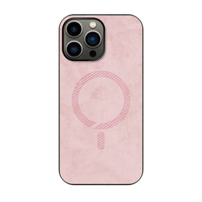 iPhone13Proケース PUレザーハイブリッド レザーmagsafeケース プティ ピンク