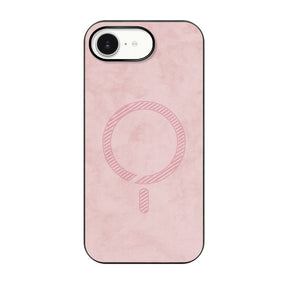 iPhone16eケース PUレザーハイブリッド レザーmagsafeケース プティ ピンク