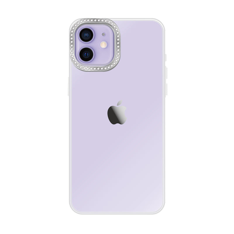 iPhoneケース ラインストーンカメラフレーム クリア プティ