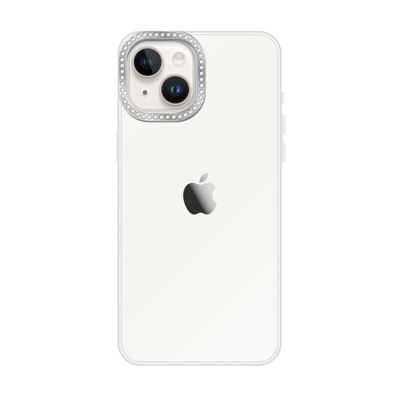 iPhoneケース ラインストーンカメラフレーム クリア プティ
