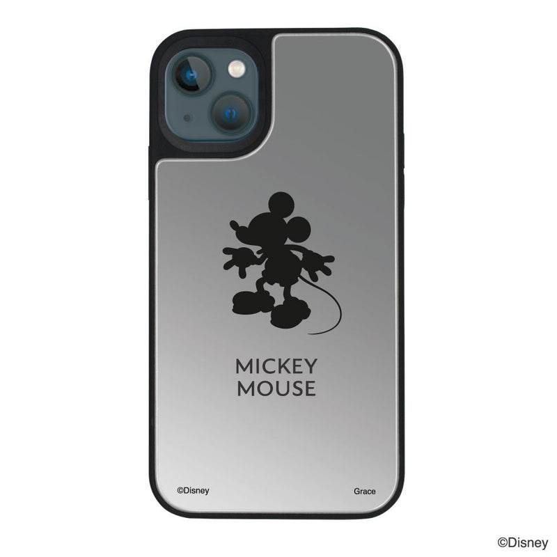 iPhoneケース ミラーバンパー ミラー付きケース ＜ミッキーマウス（シルエット）＞
