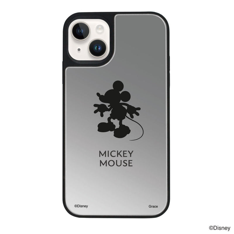 iPhoneケース ミラーバンパー ミラー付きケース ＜ミッキーマウス（シルエット）＞