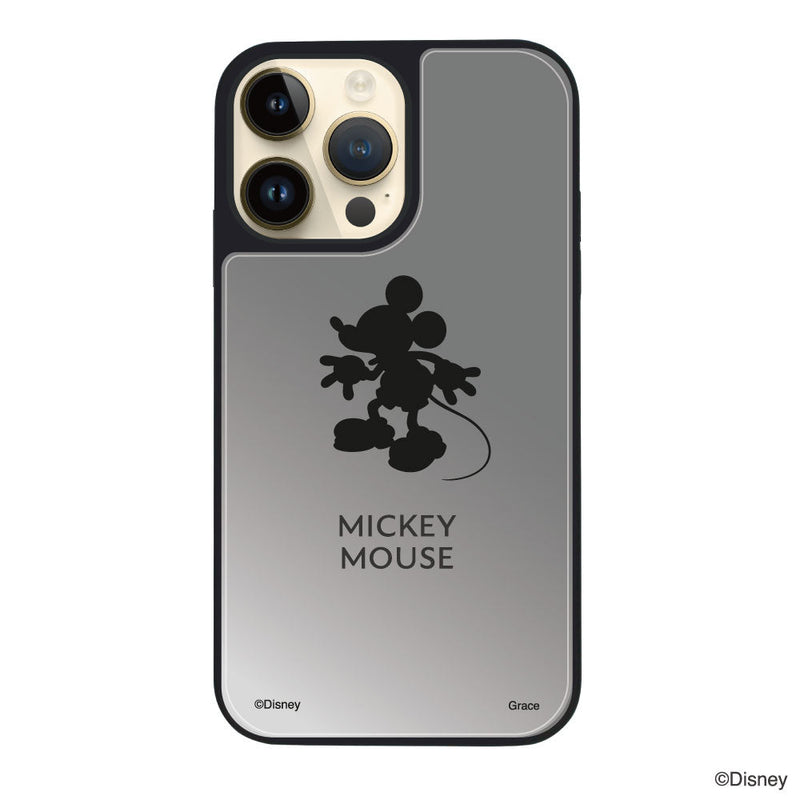 iPhoneケース ミラーバンパー ミラー付きケース ＜ミッキーマウス（シルエット）＞