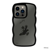 iPhone13Proケース ウェーブフレーム クリアケース シルエットミッキーマウス ブラック