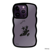 iPhone14ProMaxケース ウェーブフレーム クリアケース シルエットミッキーマウス ブラック