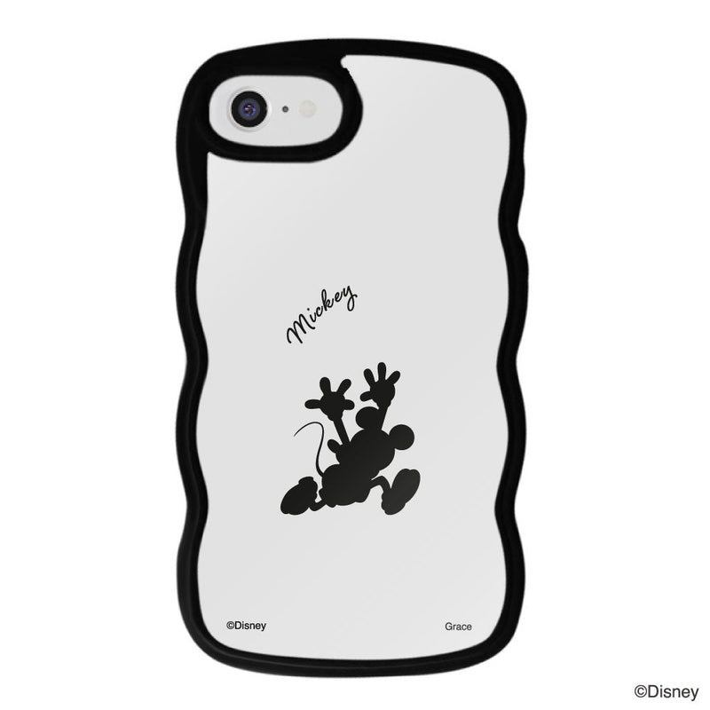 iPhoneケース ウェーブフレーム クリアケース ＜ミッキーマウス（シルエット）＞