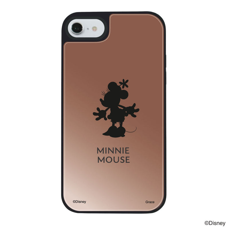 iPhoneケース ミラーバンパー ミラー付きケース ＜ミニーマウス（シルエット）＞
