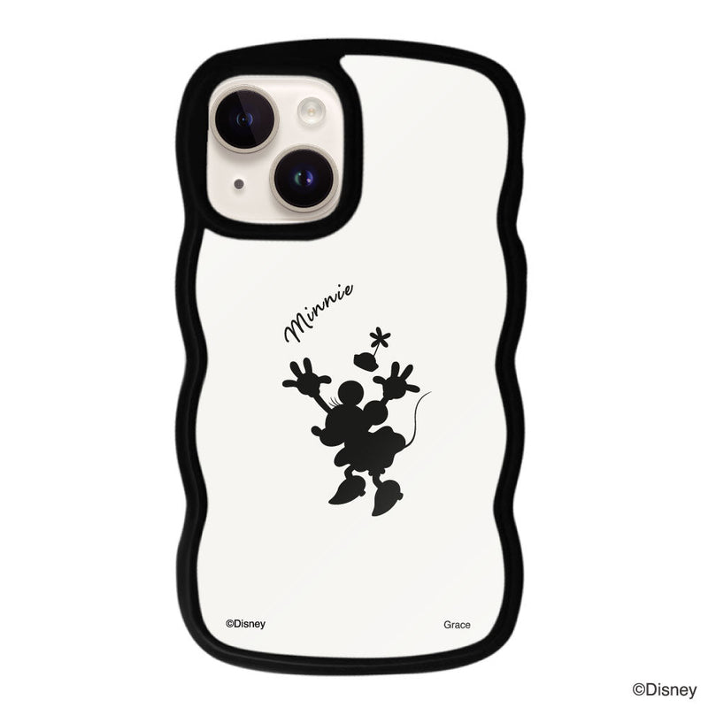iPhoneケース ウェーブフレーム クリアケース ＜ミニーマウス（シルエット）＞