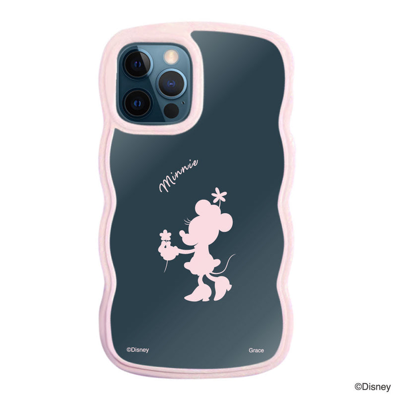 iPhoneケース ウェーブフレーム クリアケース ＜ミニーマウス（シルエット）＞