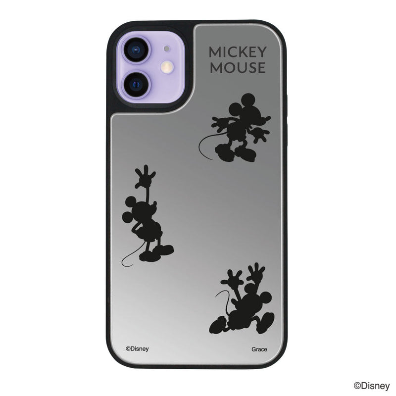 iPhoneケース ミラーバンパー ミラー付きケース ＜ミッキーマウス（3シルエット）＞