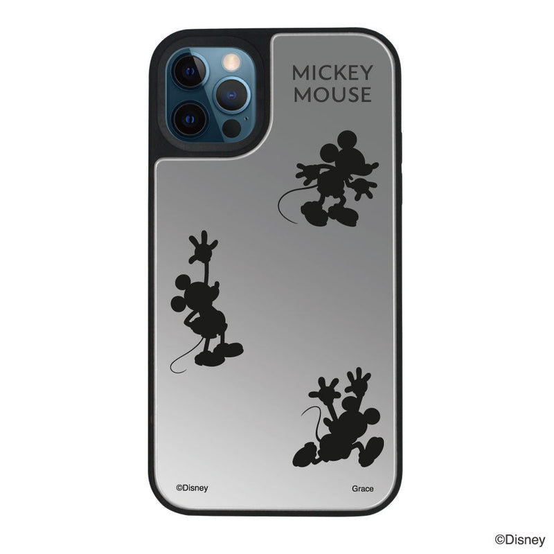iPhoneケース ミラーバンパー ミラー付きケース ＜ミッキーマウス（3シルエット）＞