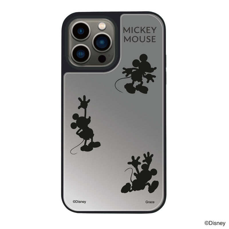 iPhoneケース ミラーバンパー ミラー付きケース ＜ミッキーマウス（3シルエット）＞