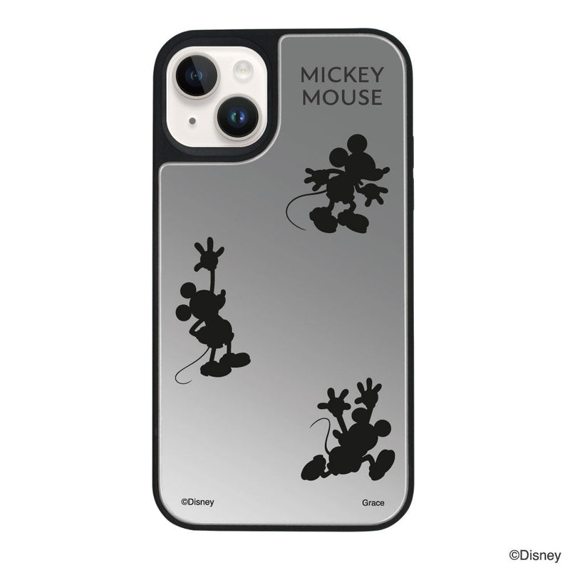 iPhoneケース ミラーバンパー ミラー付きケース ＜ミッキーマウス（3シルエット）＞
