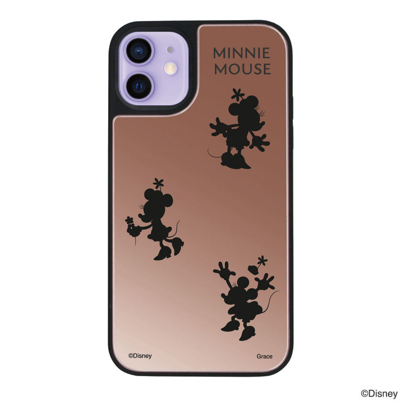 iPhoneケース ミラーバンパー ミラー付きケース ＜ミニーマウス（3シルエット）＞