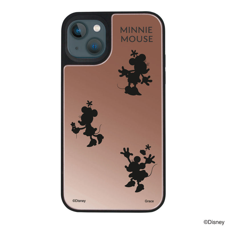 iPhoneケース ミラーバンパー ミラー付きケース ＜ミニーマウス（3シルエット）＞