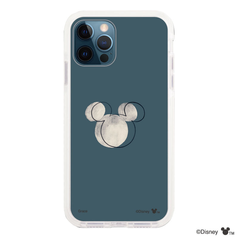 iPhoneケース クッションバンパー 耐衝撃クリアケース ＜ミッキーマウス（ライン）＞