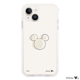 iPhone14/13 クッションバンパー 耐衝撃クリアケース ラインミッキーマウス クリア