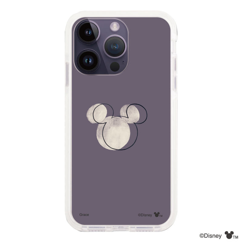 iPhoneケース クッションバンパー 耐衝撃クリアケース ＜ミッキーマウス（ライン）＞